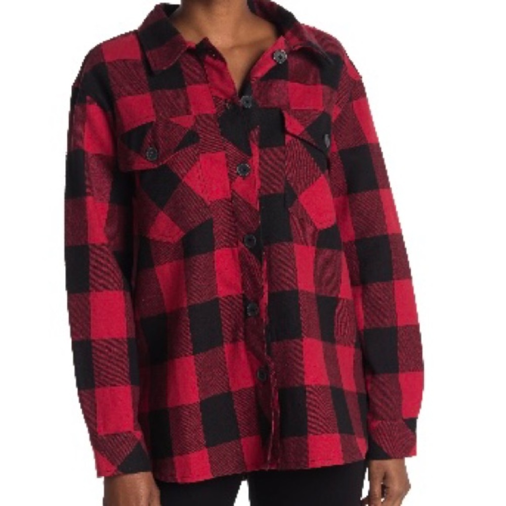 Red & Black Plaid Shacket
